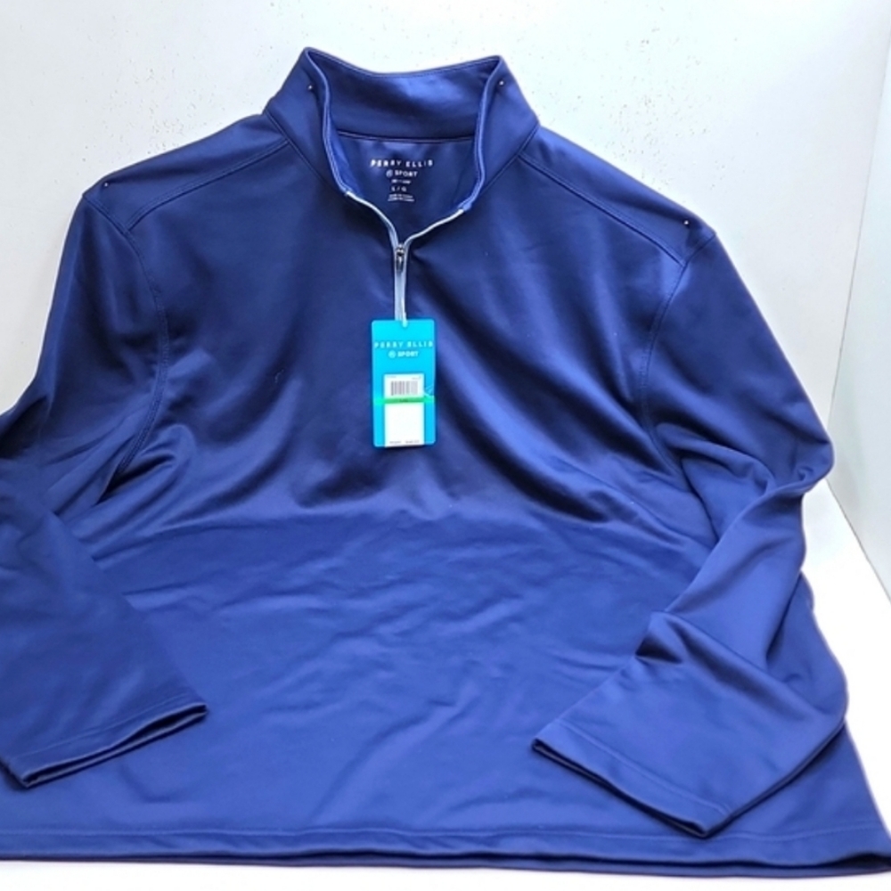 PERRY ELLIS SPORT ZIPPER LONG SLEVES SHIRT